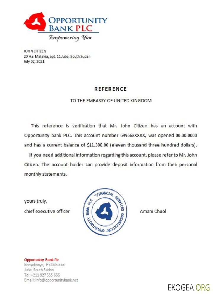 Soudan du Sud , Opportunity bank , reference